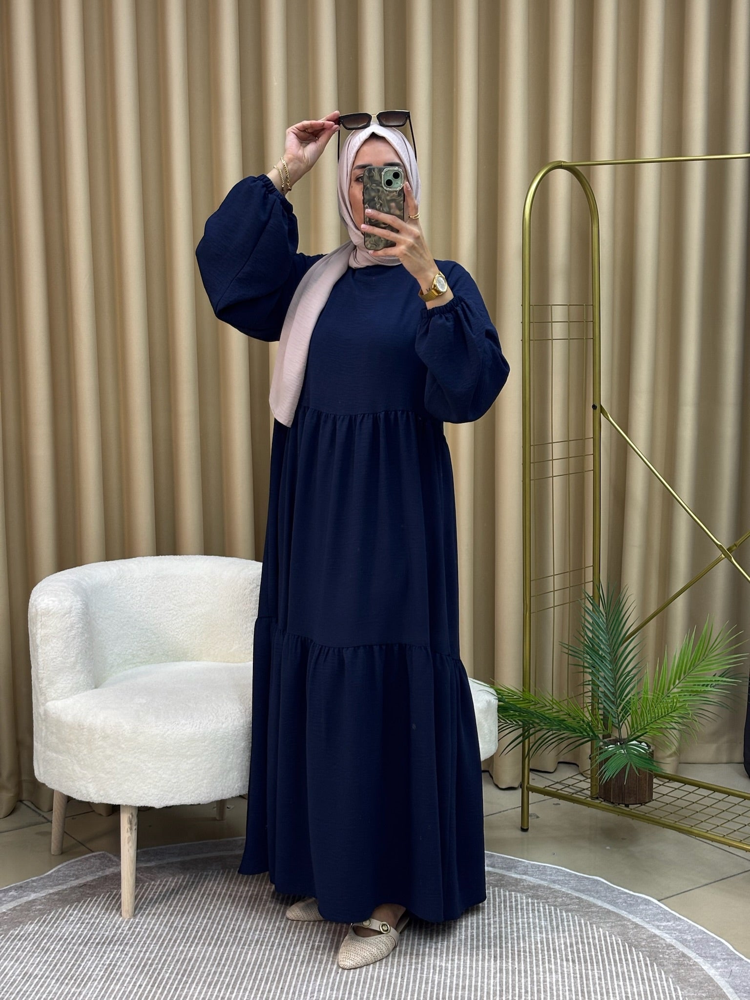 ZERDA ELBİSE LACİVERT