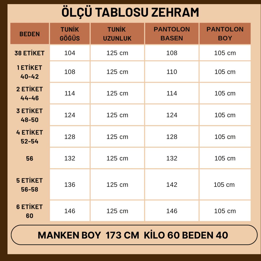 Zehra`m Tunik Pantolon Takım