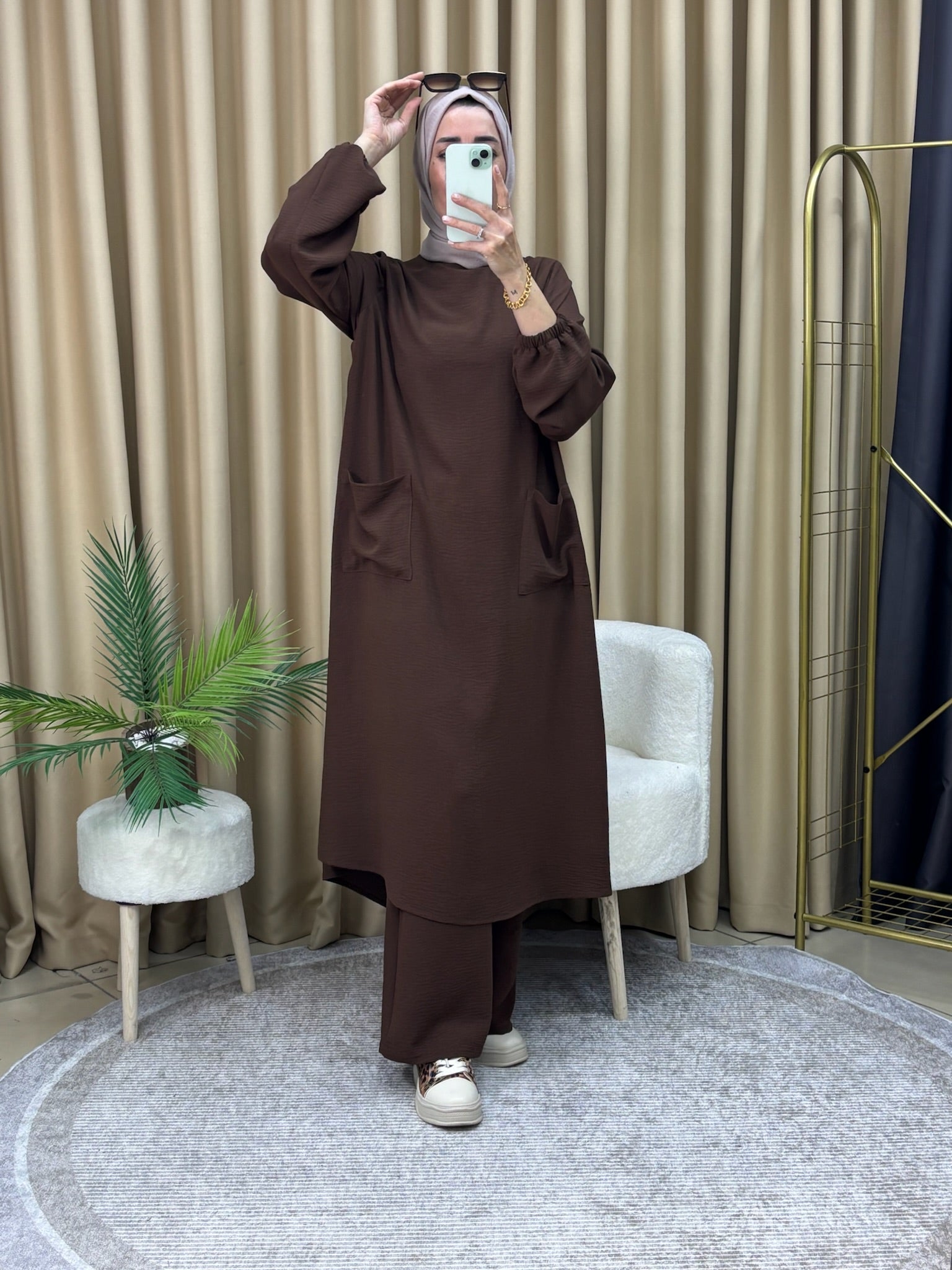 HEM SPOR HEM ŞIK TAKIM KAHVERENGİ