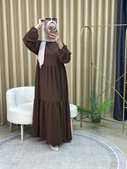 ZERDA ELBİSE KAHVERENGİ