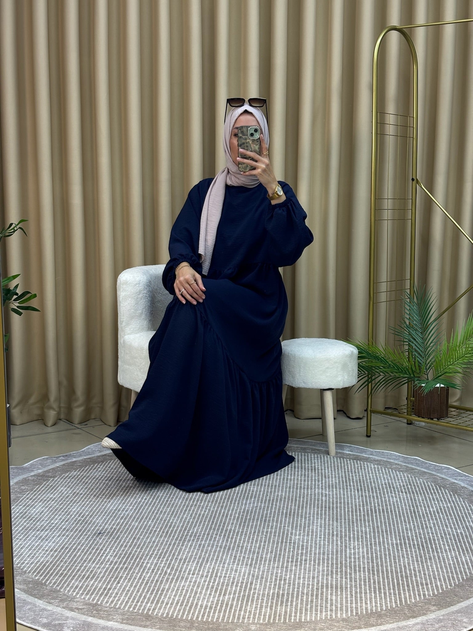 ZERDA ELBİSE LACİVERT