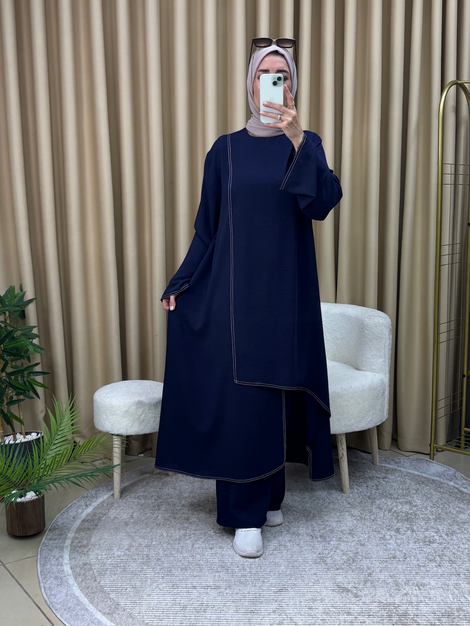 GAMZEM TUNİK PANTOLON TAKIM ACIKAHVE