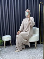 GAMZEM TUNİK PANTOLON TAKIM BEJ