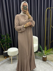 ÜÇ DÜĞMELİ ELBİSE VİZON