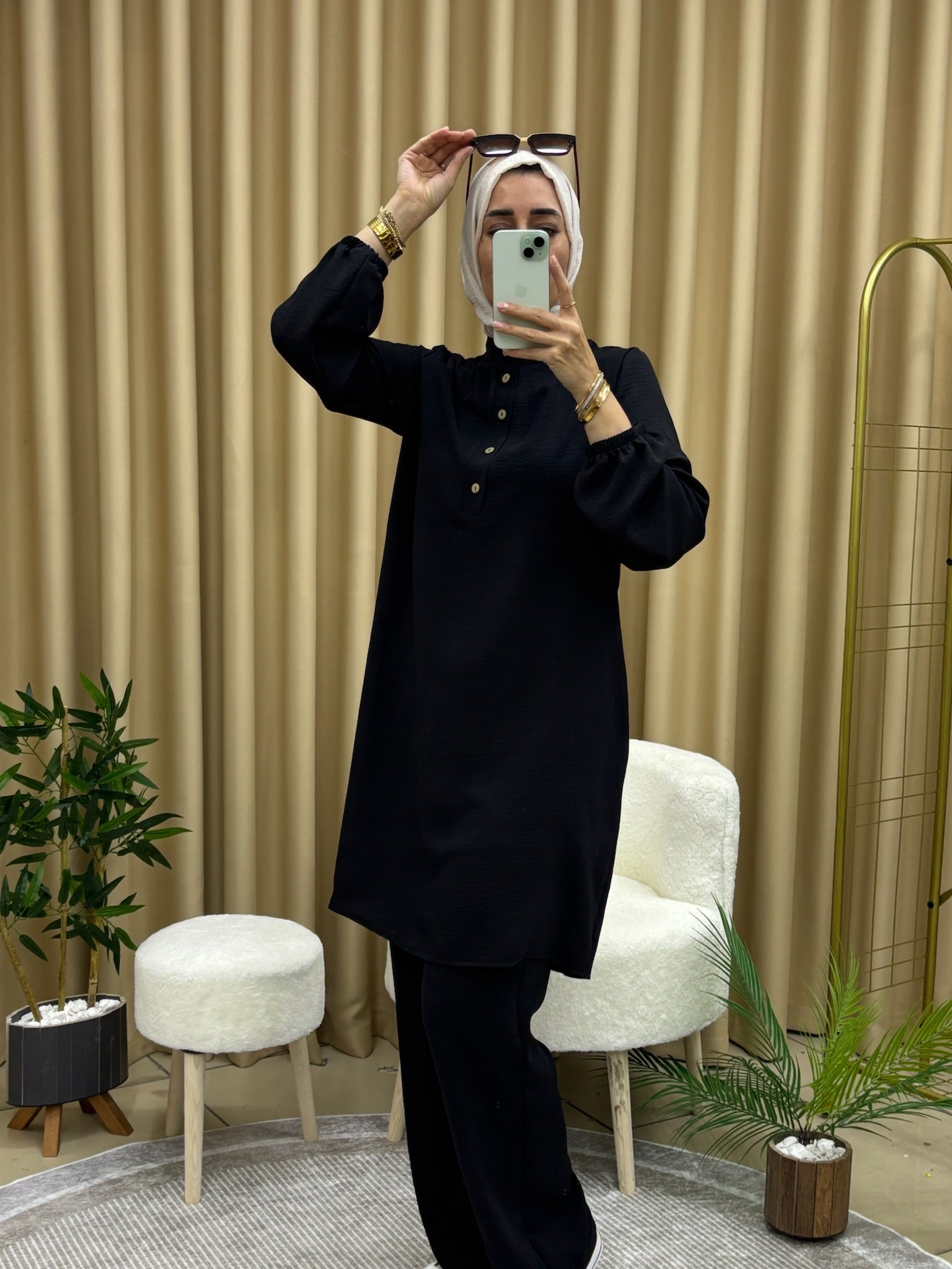 TUNİK PANTOLON TAKIM SİYAH