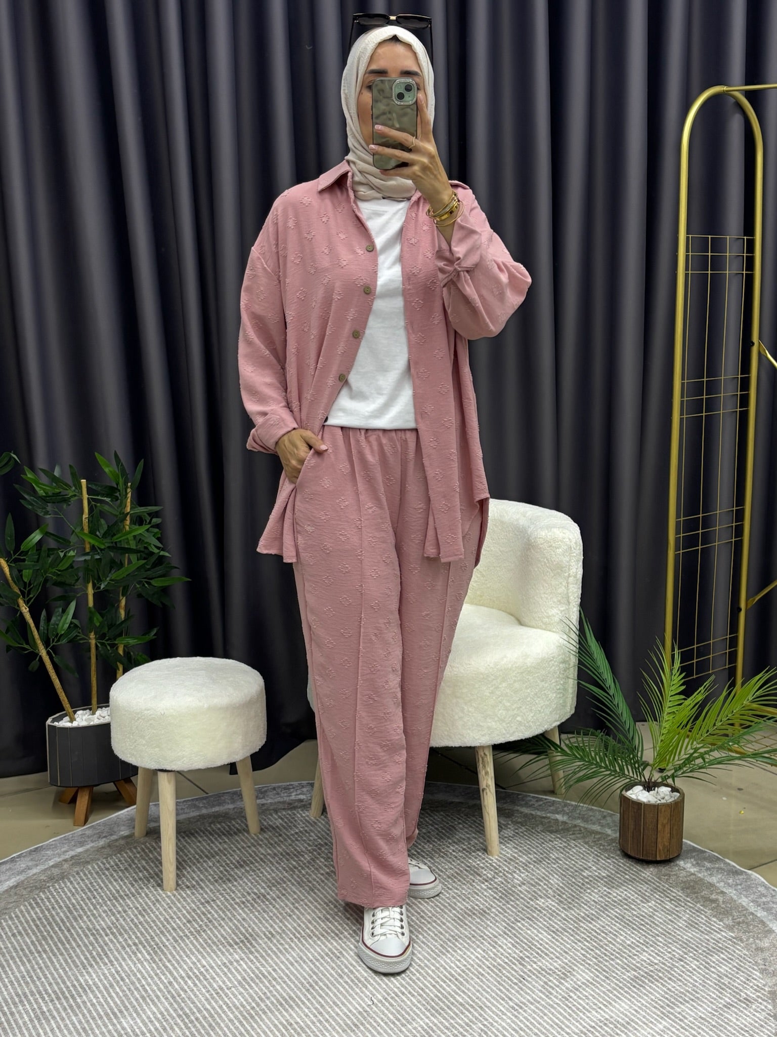 DESENLİ GÖMLEK TAKIM GÜLKURUSU