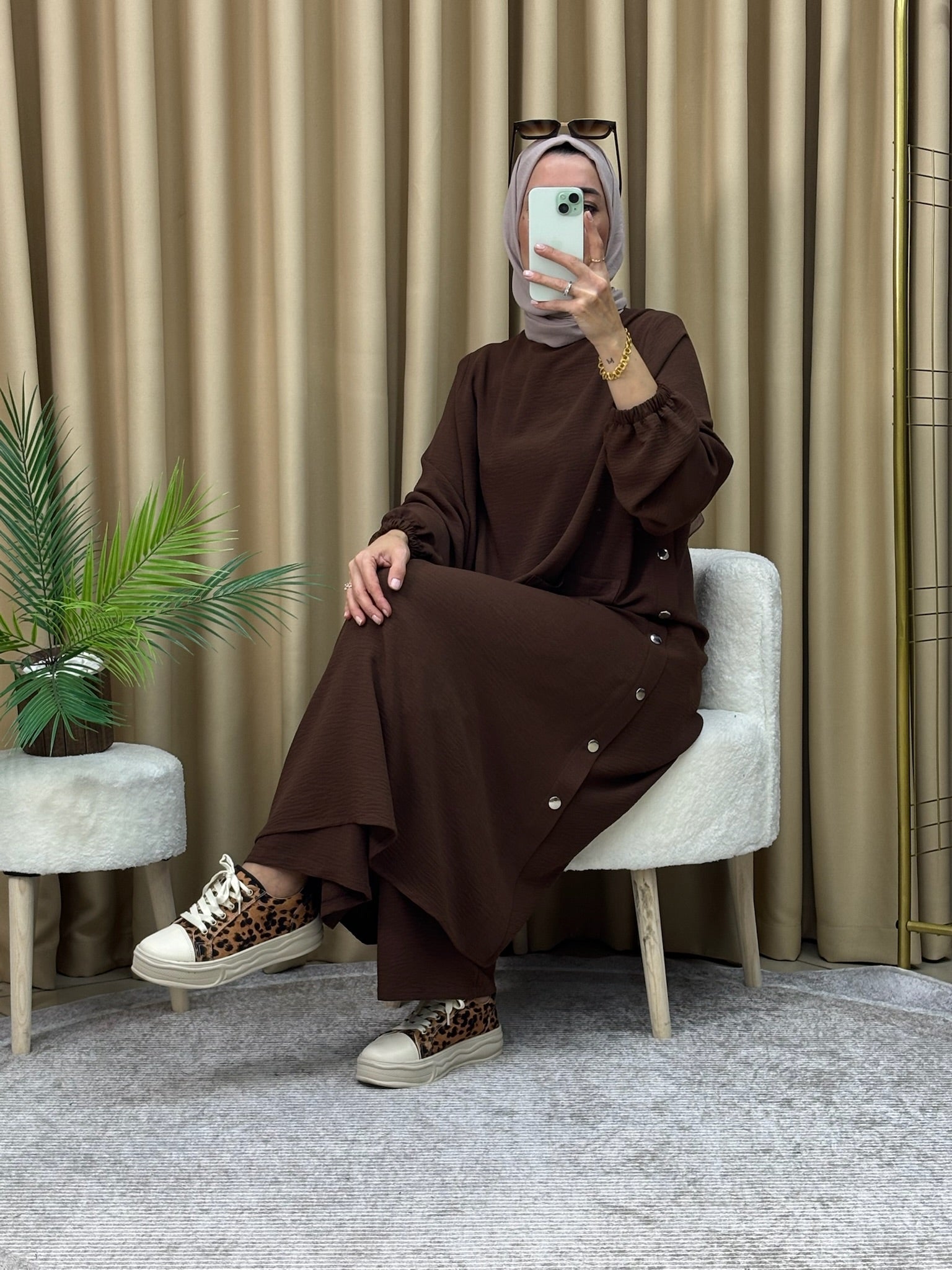 HEM SPOR HEM ŞIK TAKIM KAHVERENGİ