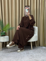 HEM SPOR HEM ŞIK TAKIM KAHVERENGİ