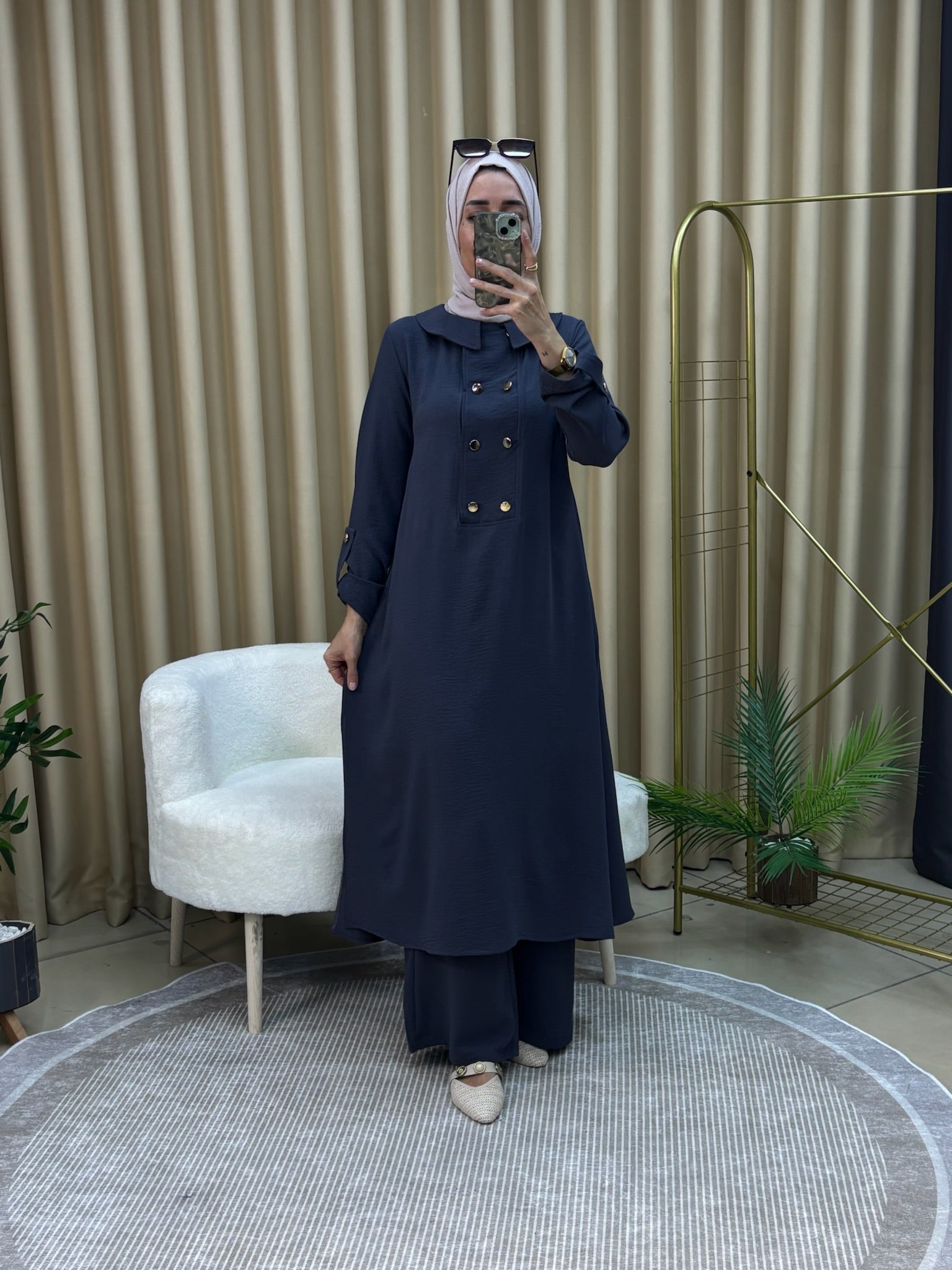 ZERDA ELBİSE LACİVERT