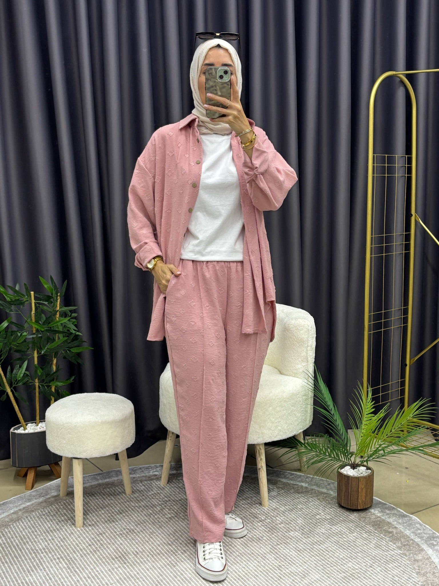 DESENLİ GÖMLEK TAKIM TABA