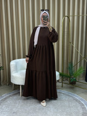 ZERDA ELBİSE KAHVERENGİ