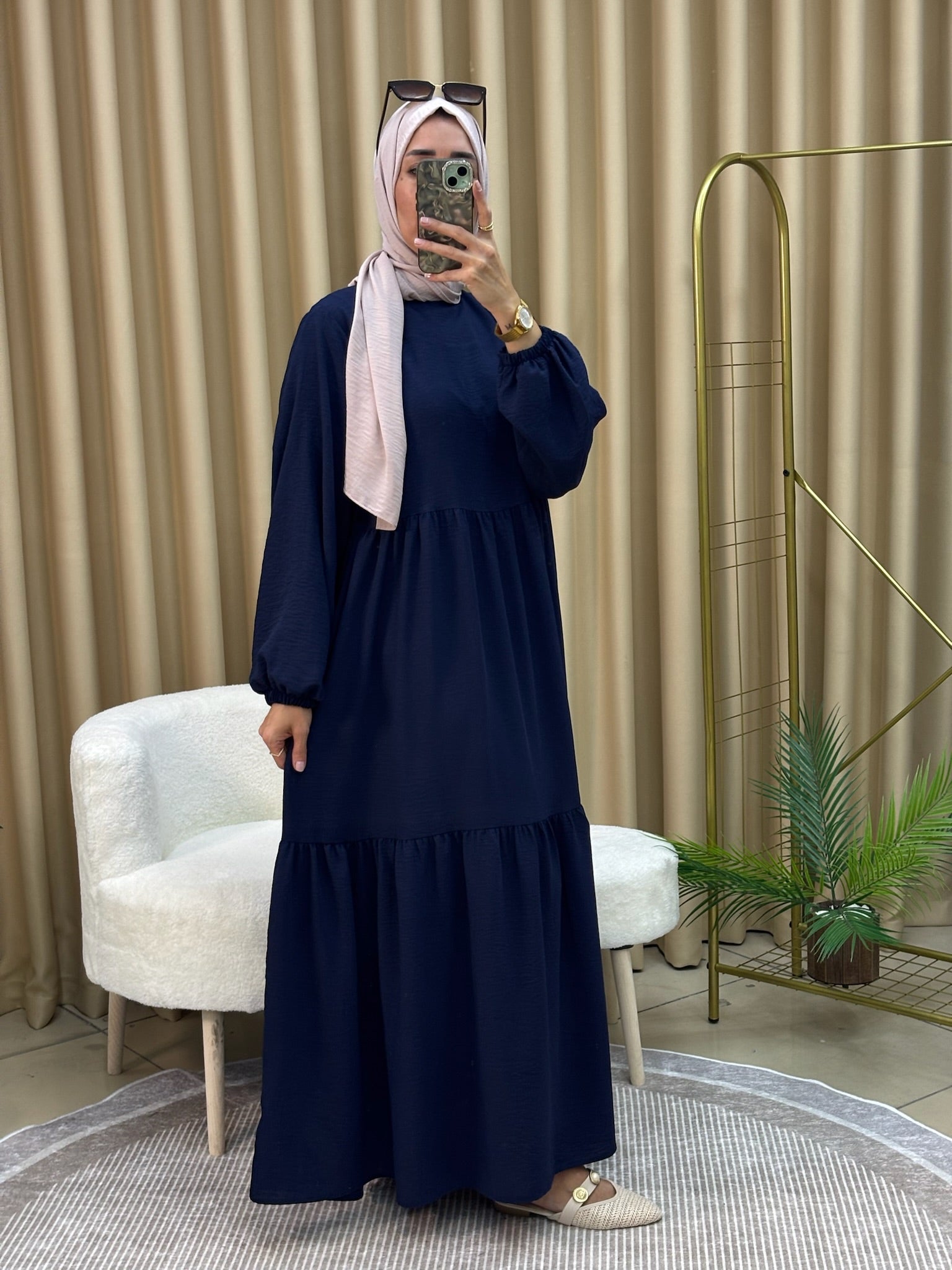 ZERDA ELBİSE LACİVERT