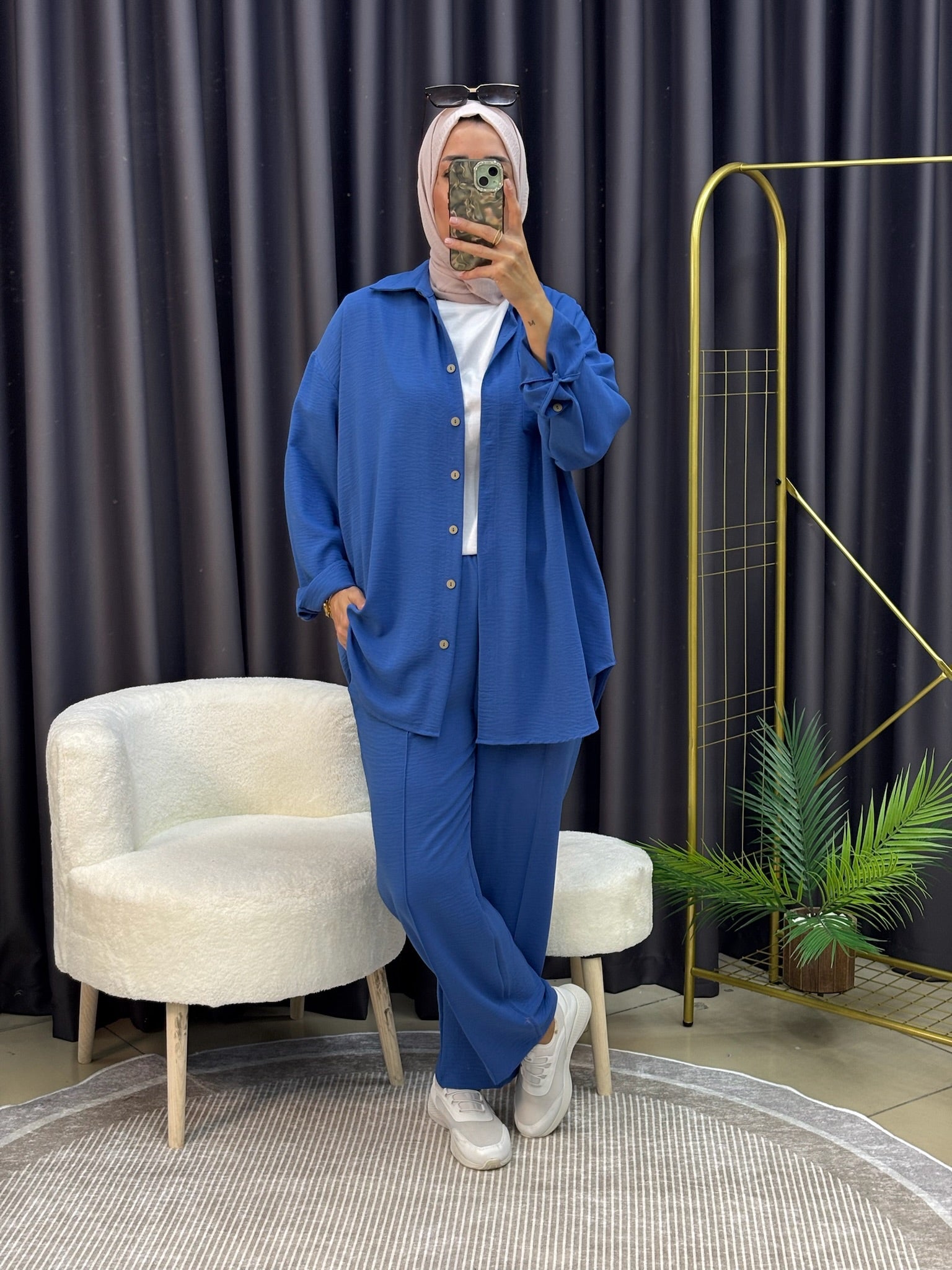 GÖMLEK TAKIM İNDİGO MAVİ