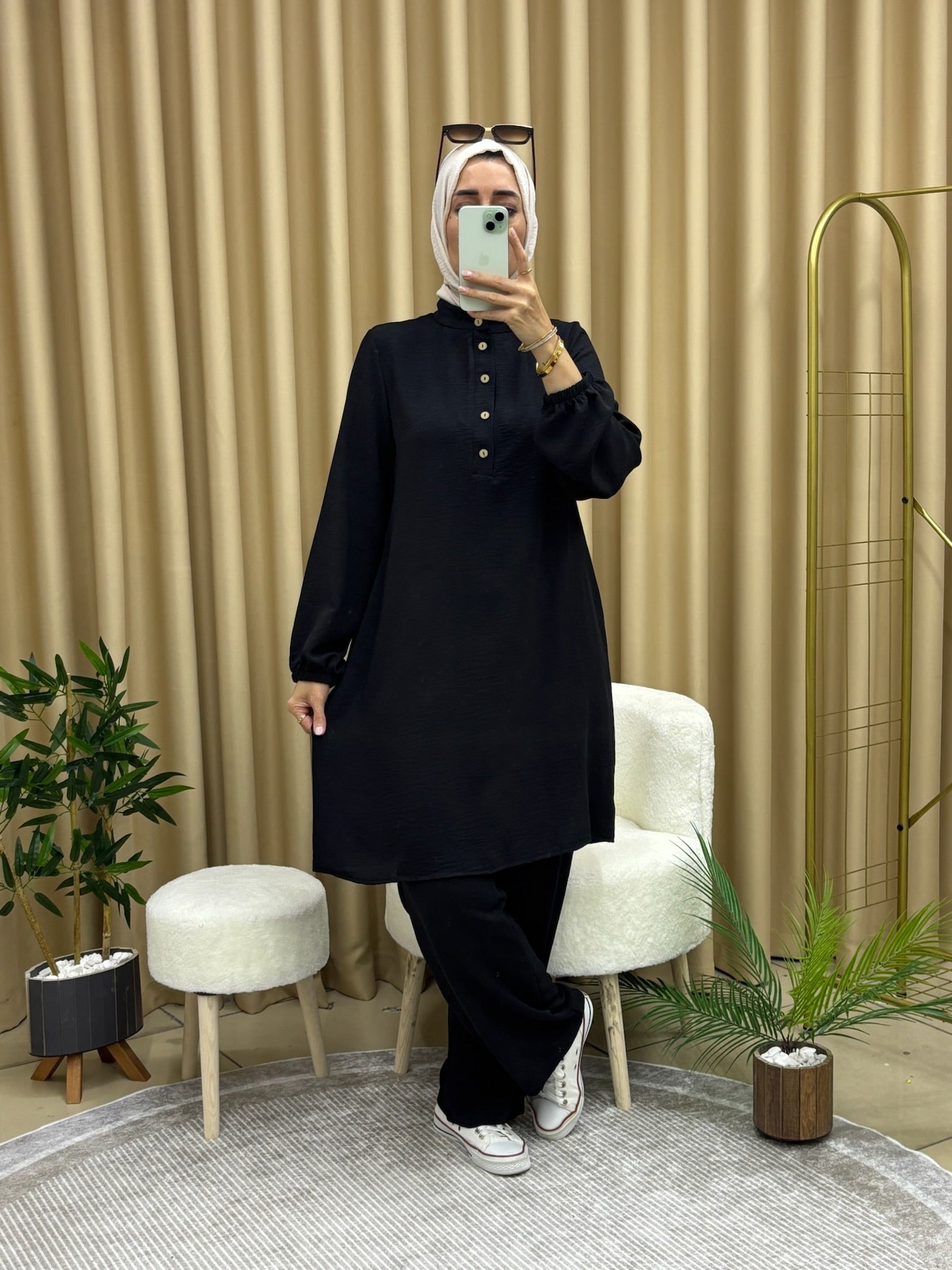 TUNİK PANTOLON TAKIM SİYAH