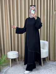 GAMZEM TUNİK PANTOLON TAKIM SİYAH