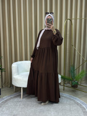 ZERDA ELBİSE KAHVERENGİ