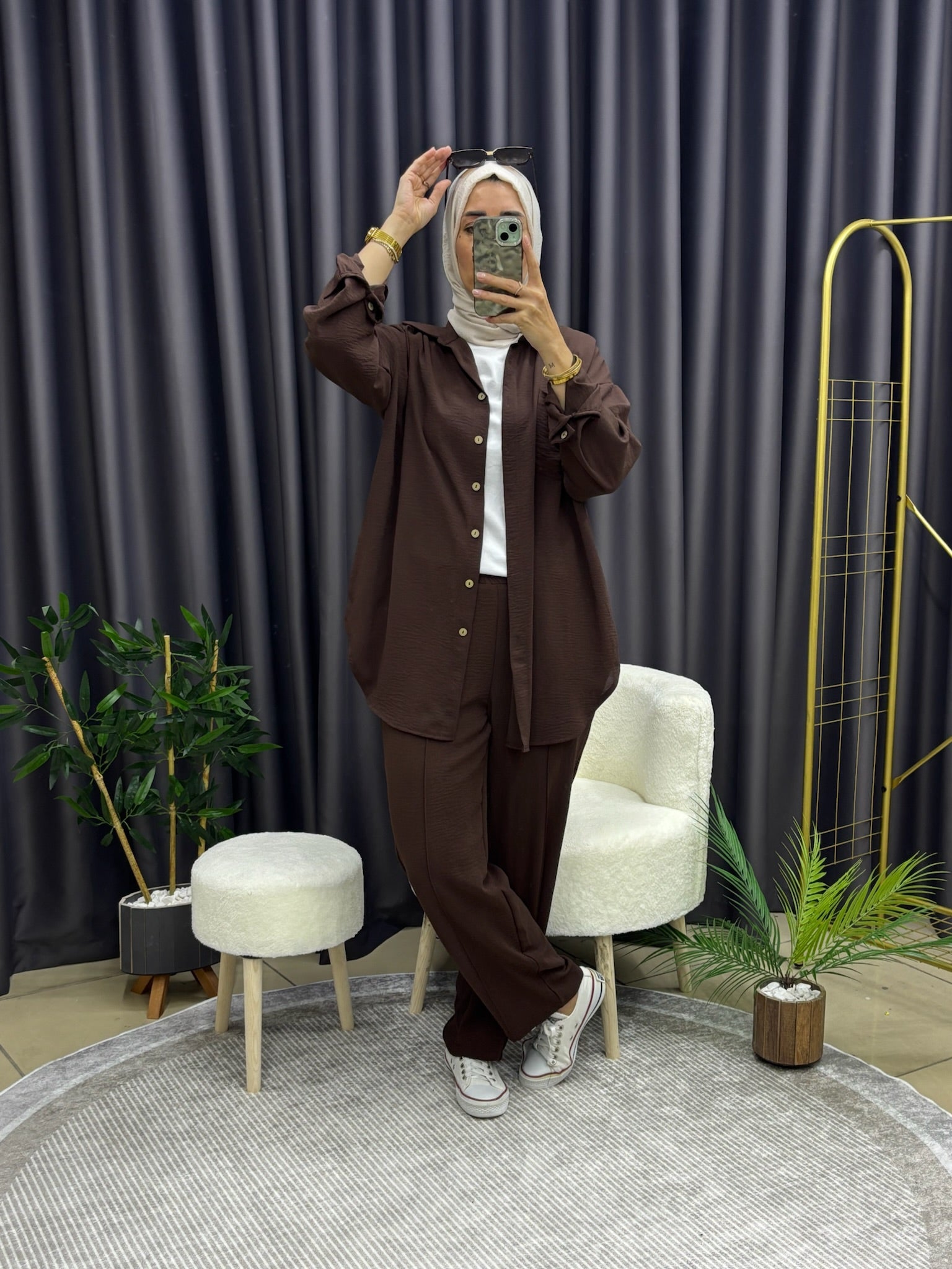 GÖMLEK TAKIM KAHVERENGİ