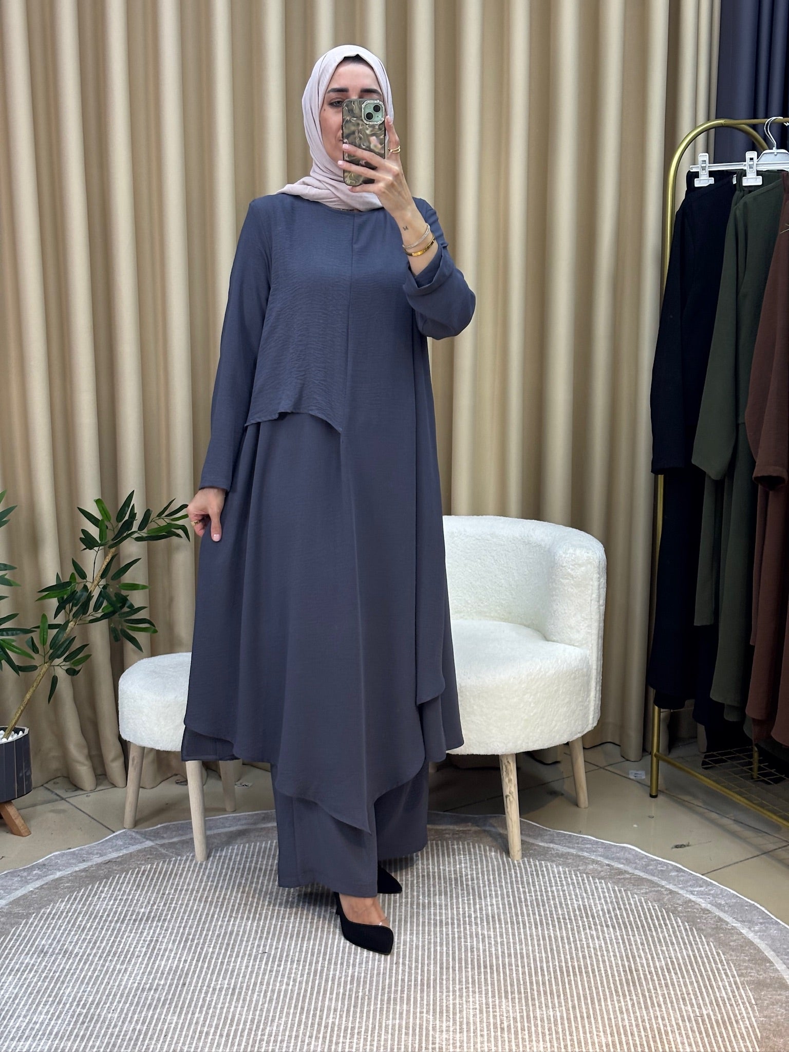 İLKİM ÖZEL TASARIM TUNİK TAKIM ANTRASİT