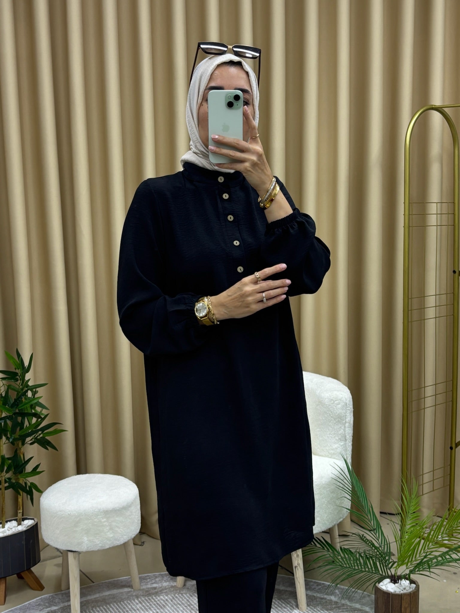 TUNİK PANTOLON TAKIM SİYAH